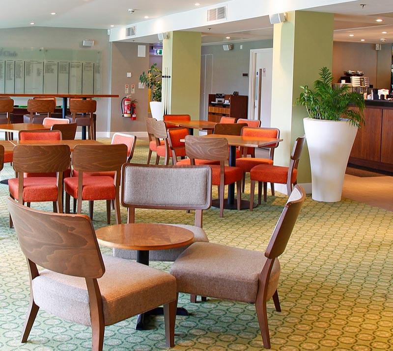 An interior view of the Golf Lounge at Lingfield Park Racecourse.