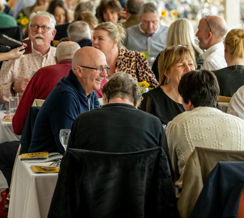 Packed tables in hospitality at Lingfield
