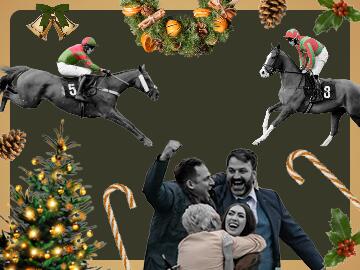 festive racedays at lingfield park creative artwork