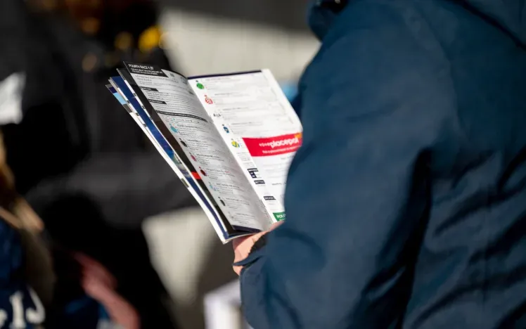 A close up of a racecard at Lingfield