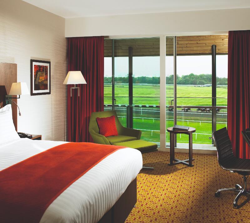 The interior of a hotel room at Lingfield's Marriott